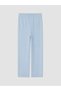 Ozmarka New Season Blue Elastic Waist Women's Pajama Bottoms - 3