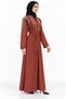 Triangle Embroidery and Belt Abaya |   Triangular Embroidered Abaya with Belt - 2