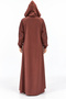 Abaya with Hat and Geometric Embroidery |   Hooded Geometric Embroidered Abaya - 4