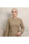 Textured Hijab Dress with Waist Tie - 4