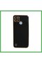 Realme C25Y Compatible Case Volet Silicone - Black Bezoss