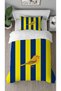 Canary Yellow Navy Blue Patterned Printed Special Design Single Style Children's Duvet Cover Set Without Sheets
