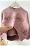 Girl's Cotton Pink Sweatshirt and Sweatpants Set - 4