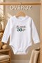 Each Kiss 50 Written Baby Zıbın Winged Money Printed White Long Sleeve Body 6089