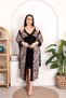 Women's Nightgown and Robe Set - Plus Size, Zebra Pattern, Lace-Embroidered, 2-Piece Viscose Mariposa Secr.