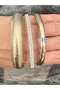 Thick 3-Piece Leopard/White Stone Bracelet/Bangle - 4