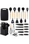 Titora 19 Piece Silicone Cooking Utensils Set, Heat Resistant Kitchen Utensils with 6 Stainless