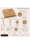 Defne Oak Collection Handmade Oak Wood Veneer Coasters Set of 4 - 5