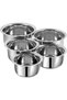 Vinod Stainless Steel Tope Set, 5 Pieces, 0.8 L to 2.2 L, Heavy Sandwich Bottom, Induction & Gas - 3