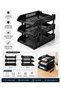 3-Tier Plastic Desktop Document Organizer Black - 2