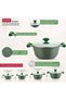 12-Piece Granite Non-Stick Aluminium Essentials Cookware Set Includes 1xCasserole with Lid - 5