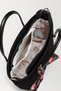 Women's Black Suede Scarf Gift Crossbody Lined Zippered Mini Hand and Shoulder Bag - 6