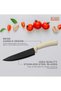 Beram 12-Piece Kitchen Beige Knife & Utensil Set, Stainless Steel Chef Knives with Silicone Cooking - 4