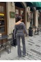 Women's Top and Bottom Set Modal Fabric Off-Shoulder Blouse and Wide-Leg Pants Two-Piece Set - 4