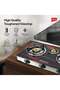 Impex Gas Stove 3 Burner Glass Top with FFD - Quality Pan Support, Brass Burners, Spill Tray, Auto - 3