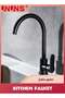 UNUNS Kitchen Facuet,360 Degree Swivel Spout Kitchen Sink Tap With 60cm Water Pipe,Single-Lever - 4