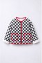 Boy's Race Car Checkerboard Patterned Jacket - 2