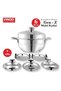 VINOD Gen-Z Stainless Steel Multi Kadai, 19 cm | Multipurpose Steamer Pot with Plates | 3 Layer - 3