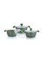 Essentials Granite 6 Piece Non-Stick Cast Aluminium Cookware set | Induction Base | Non