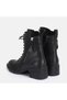 Large Size Zippered Black Leather Boots Low Heel Lace-Up 41-42-43-44 - 6