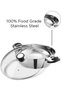 VINOD Durban Stainless Steel Kadhai with Glass Lid 5.8 Litre (30 cm) | 6.2mm Thick | Kadhai for - 4