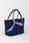 Women's Navy Blue Suede Scarf Gift Crossbody Lined Zippered Mini Hand and Shoulder Bag