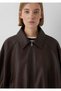 Women's Brown Leather Jacket Coffee Bean Jacket - 7