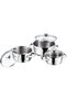 Vinod Bremen Stainless Steel Saucepot Set with Glass Lids, 3 Pieces, 1 L / 1.5 L / 2 L, Induction