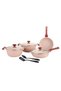 Essentials Granite 9 Pieces Nonstick Induction Cookware Set | Granite Pots Set | Kitchen