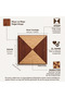 Lara Collection Handmade Mahogany and Oak Wood Veneer Coasters Set of 4 - 4