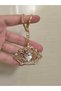 Gold Color Stone Stylish Crown Keychain / Bag Charm / Car Ornament - 3