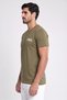 Men Crew Neck Short Sleeve Brand Logo T-Shirt, Olive - 3