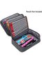 BTSKY® High Capacity Zipper Pens Pencil Case- Multi-Functional Stationery Pencil Pouch 72 Slots Colo - 2