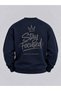 Men's Regular Fit 3 Thread Printed Sweatshirt with Back Detail - 2