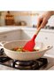 O2. Red 12-Piece Silicone Kitchen Utensil Set with Wooden Handles & Holder – Heat Resistant Cooking - 5