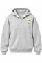 Women's Gray Patterned Sweatshirt Mid Gray Melange Sweatshirt - 2