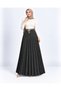 Pleated Maxi Skirt with Rope Belt Detail