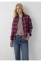 Women's Red Plaid Patterned Shirt Rio Red Check Shirt - 2