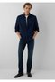 Men's Navy Blue Long Sleeve Shirt Night Navy Blue Shirt - 2