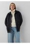 Women's Black Woven Jacket Black Jacket