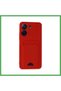 Redmi 13C Compatible Case Kelvin Silicone with Business Card Holder - Red Bezoss