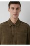 Men's Khaki Overshirt Dark Olive Shirt - 6