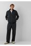 Men's Anthracite Knitted Trousers Dark Gray Melange Sweatpants - 2