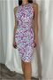 Satin Slit Dress Square Evening Dress Collar Fabric · Color: Multicolor · Size: S Bsk2026 - 5