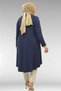 28016 Plus Size Mevlana Jersey Tunic - Navy Blue - 6