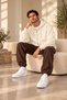 Premium Men's 3 Thread Threaded Cardigan Jogger Set Cotton Top and Bottom Set - 4