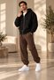 Premium Men's 3 Thread Threaded Cardigan Jogger Set Cotton Top and Bottom Set - 6