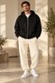 Premium Men's 3 Thread Threaded Cardigan Jogger Set Cotton Top and Bottom Set - 3