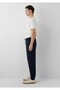 Men's Black Knitted Pants Night Navy Blue Sweatpants - 4