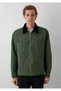 Men's Green 2-Pocket Overshirt Khaki Green Shirt - 3